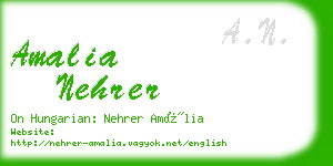 amalia nehrer business card